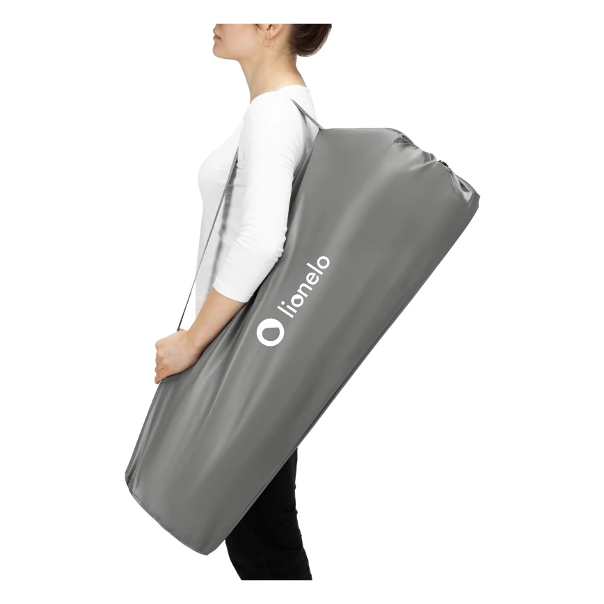 Lionelo - Igralna ograja ROEL PLUS siva večbarvna