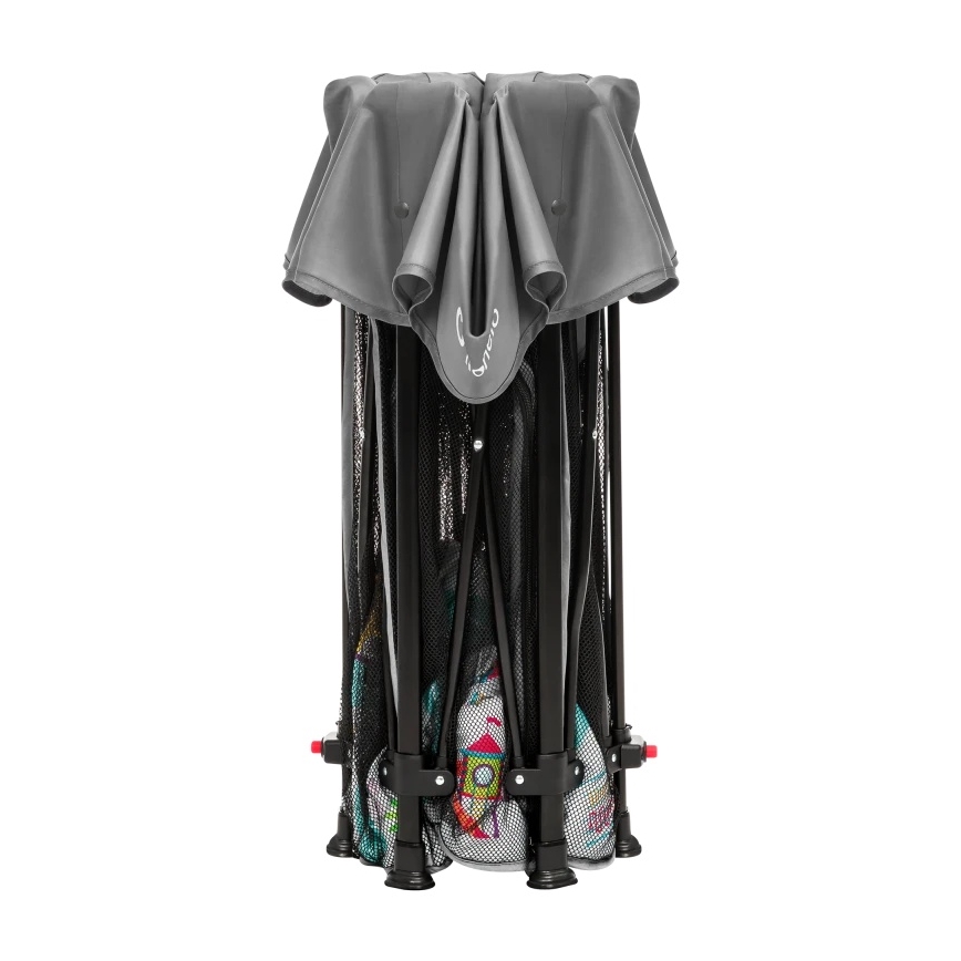 Lionelo - Igralna ograja ROEL PLUS siva večbarvna