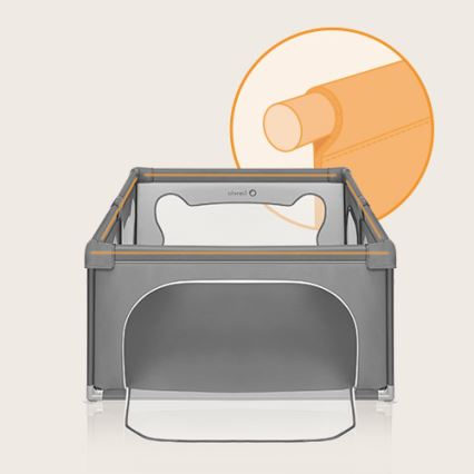 Lionelo - Igralna ograja WILLOW siva