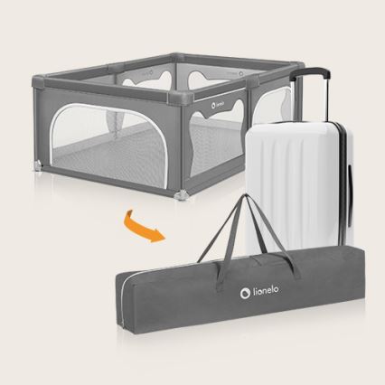 Lionelo - Igralna ograja WILLOW siva