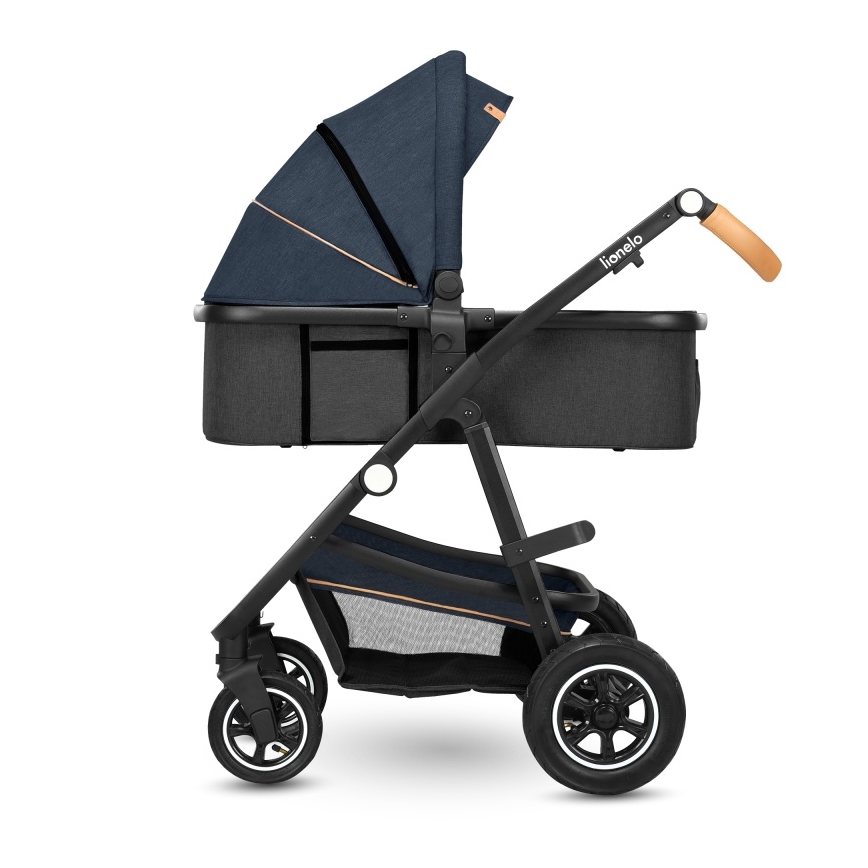 Lionelo - Kombiniran otroški voziček 2 v 1 AMBER Blue Navy