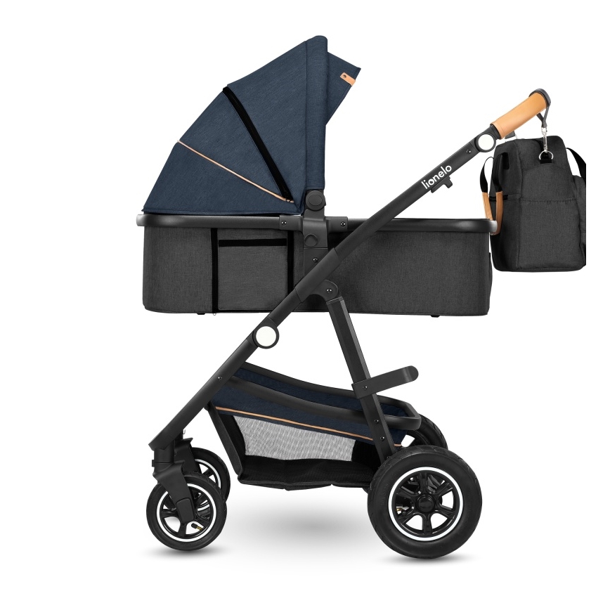 Lionelo - Kombiniran otroški voziček 2 v 1 AMBER Blue Navy