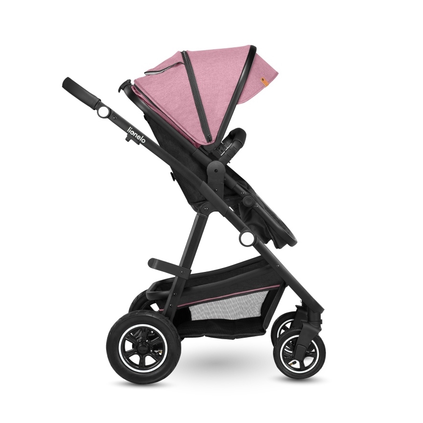 Lionelo - Kombiniran otroški voziček 2 v 1 AMBER Pink Rose