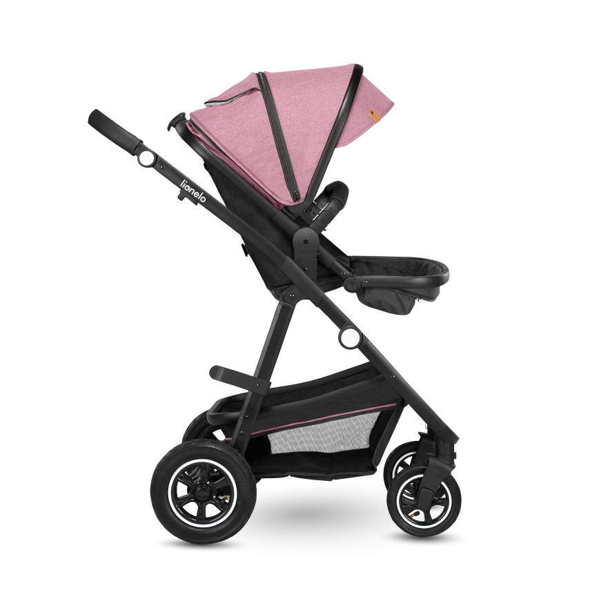 Lionelo - Kombiniran otroški voziček 2 v 1 AMBER Pink Rose