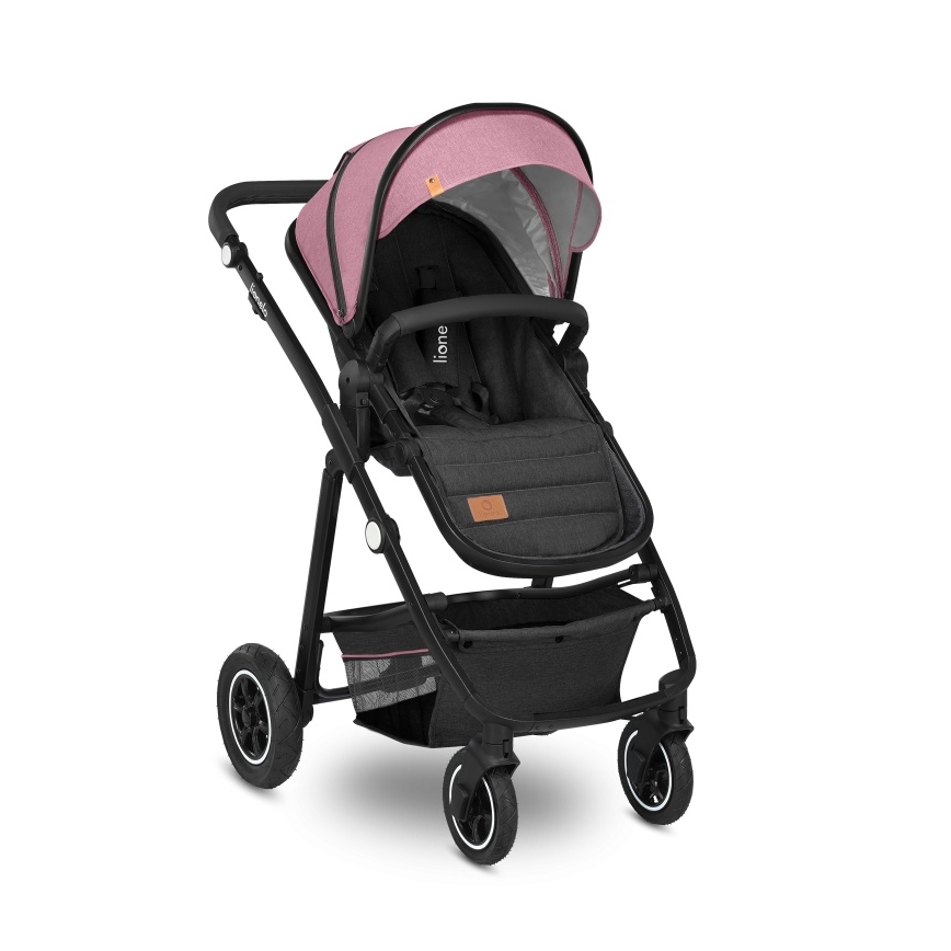 Lionelo - Kombiniran otroški voziček 2 v 1 AMBER Pink Rose
