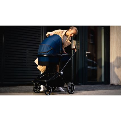 Lionelo - Kombiniran otroški voziček 2 v 1 MIKA temno moder