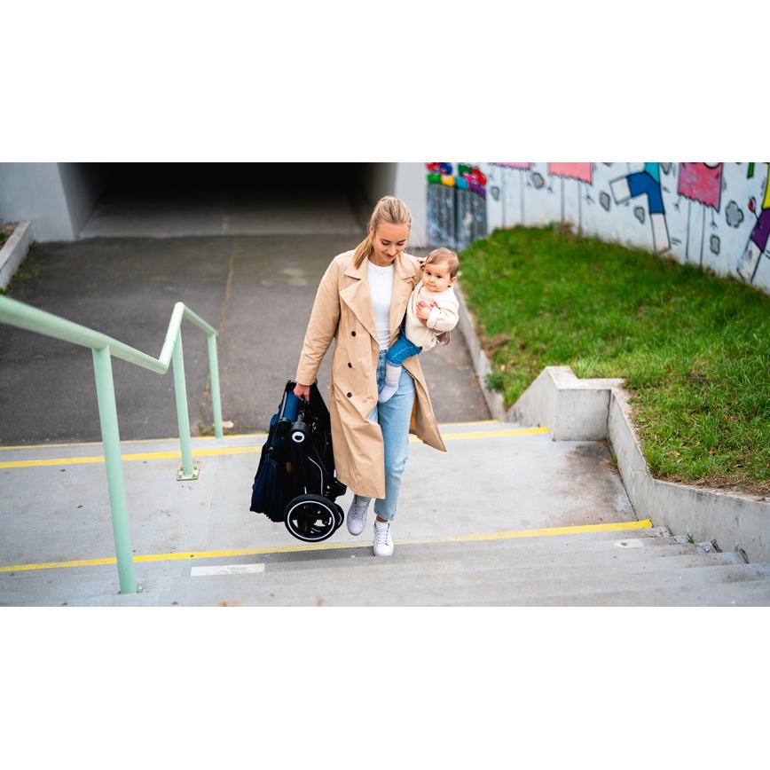 Lionelo - Kombiniran otroški voziček 2 v 1 MIKA temno moder