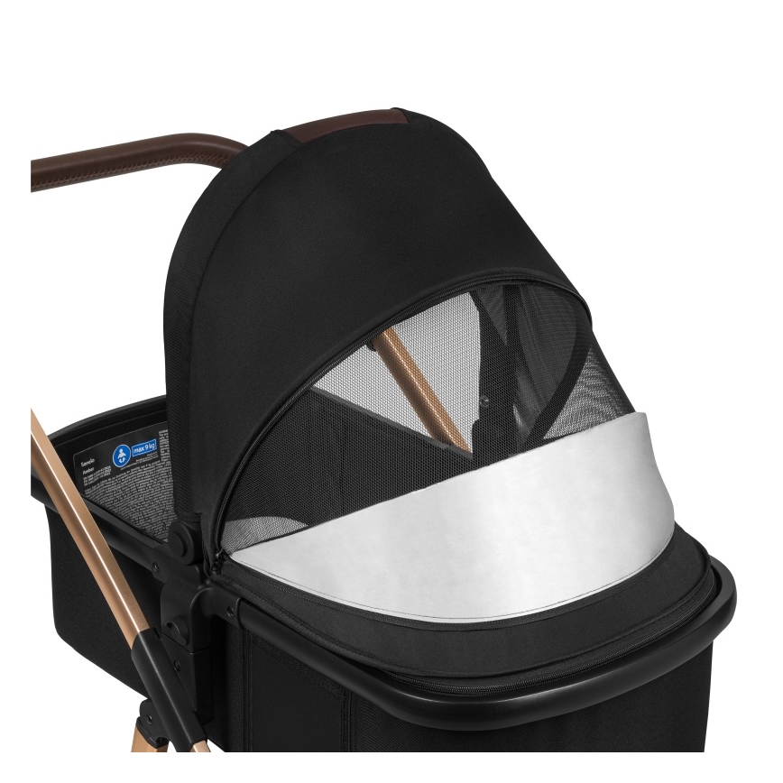 Lionelo - Kombiniran otroški voziček 2v1 AMBER Black Onyx