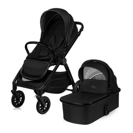 Lionelo - Kombiniran otroški voziček 2v1 LAYLA Black Onyx