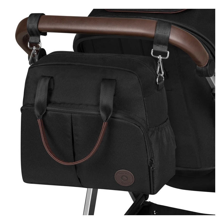 Lionelo - Kombiniran otroški voziček 3 v 1 AMBER črno-srebrn