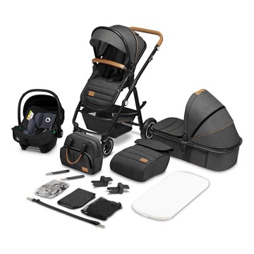 Lionelo - Kombiniran otroški voziček 3 v 1 AMBER Grey Graphite