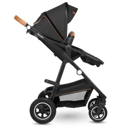 Lionelo - Kombiniran otroški voziček 3 v 1 AMBER Grey Graphite