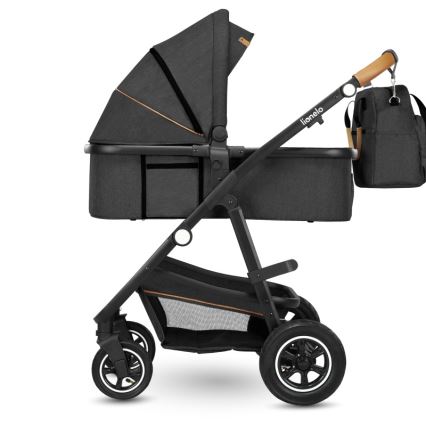 Lionelo - Kombiniran otroški voziček 3 v 1 AMBER Grey Graphite