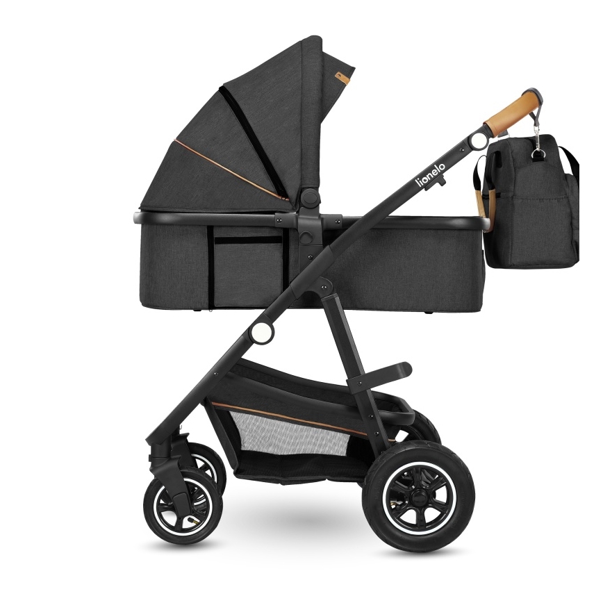 Lionelo - Kombiniran otroški voziček 3 v 1 AMBER Grey Graphite