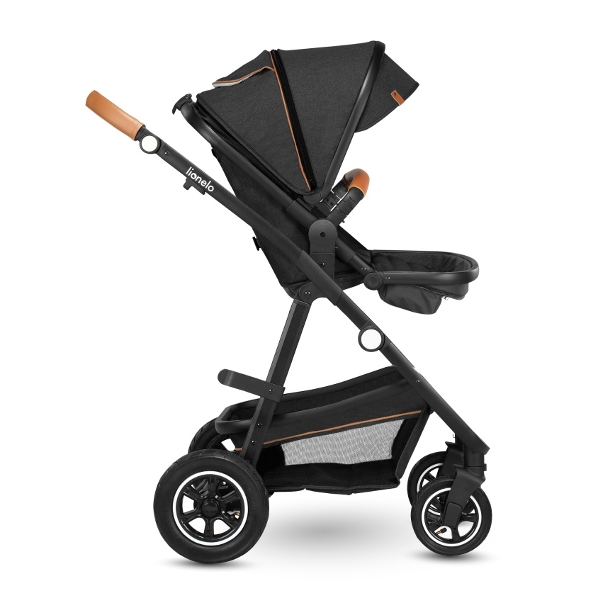 Lionelo - Kombiniran otroški voziček 3 v 1 AMBER Grey Graphite
