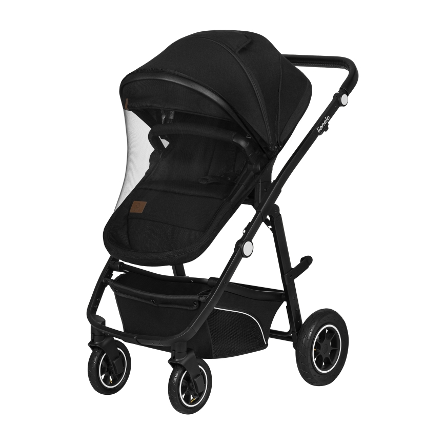 Lionelo - Kombiniran otroški voziček 3 v 1 BIANKA Black Onyx