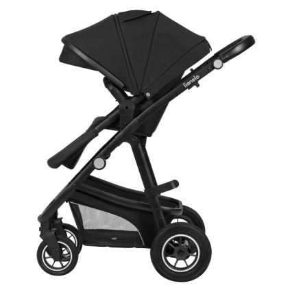 Lionelo - Kombiniran otroški voziček 3 v 1 BIANKA Black Onyx