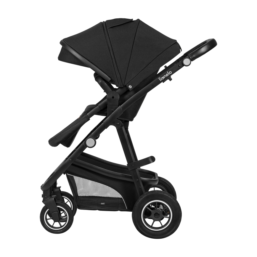 Lionelo - Kombiniran otroški voziček 3 v 1 BIANKA Black Onyx