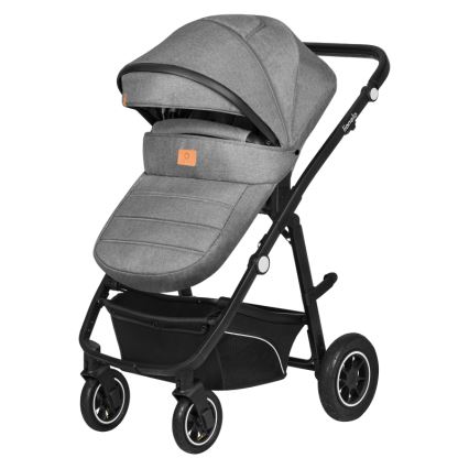 Lionelo - Kombiniran otroški voziček 3 v 1 BIANKA Sivi kamen