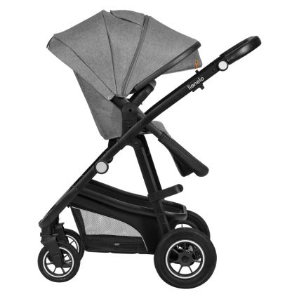 Lionelo - Kombiniran otroški voziček 3 v 1 BIANKA Sivi kamen