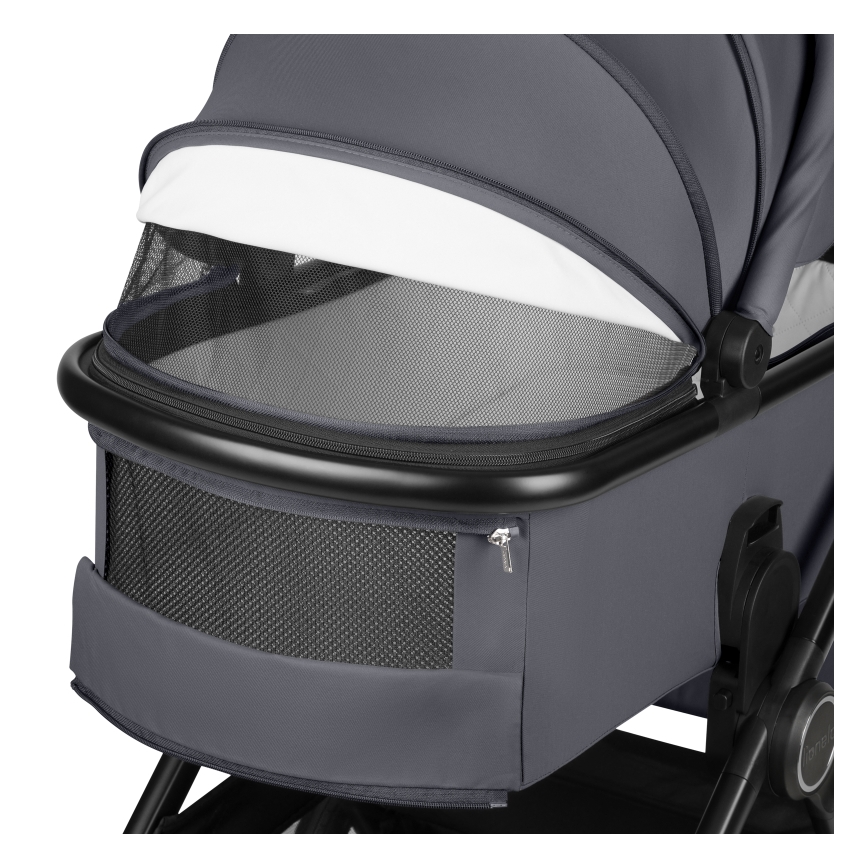 Lionelo - Kombiniran otroški voziček 3 v 1 LAYLA Sivi kamen