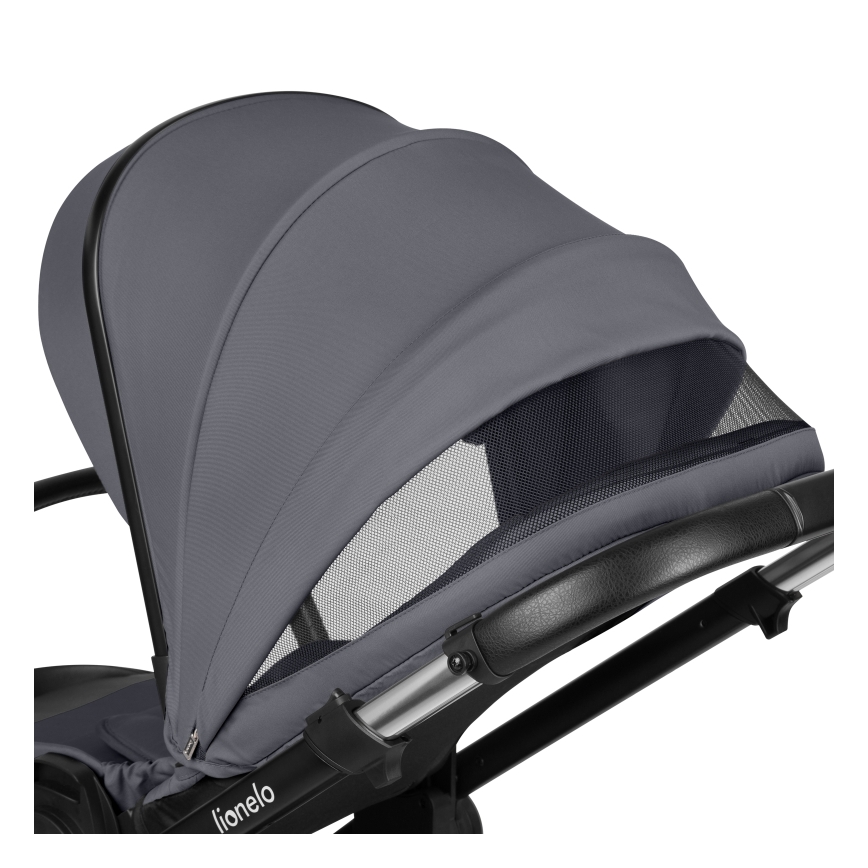 Lionelo - Kombiniran otroški voziček 3 v 1 LAYLA Sivi kamen