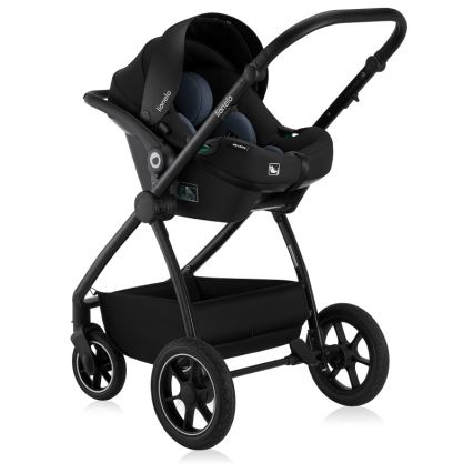 Lionelo - kombiniran otroški voziček 3 v 1 MERIL Black Onyx