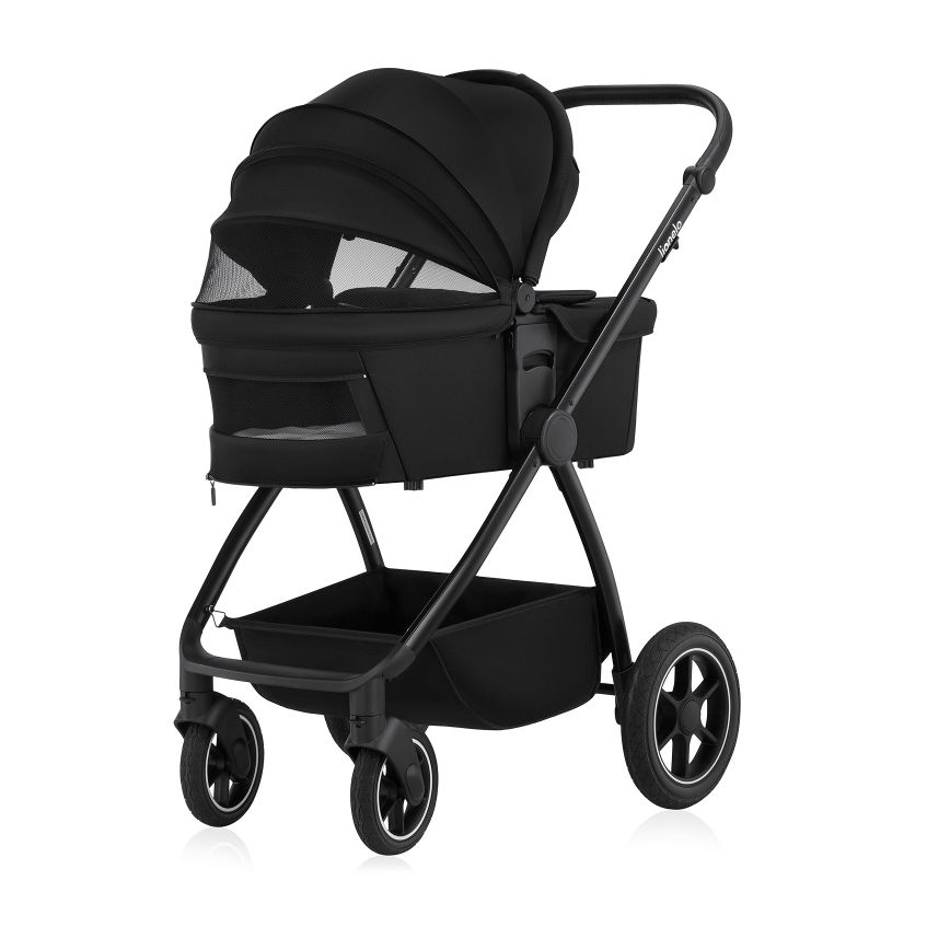Lionelo - kombiniran otroški voziček 3 v 1 MERIL Black Onyx
