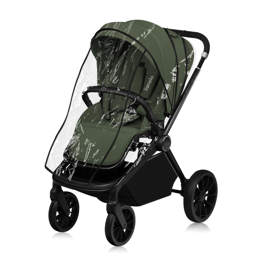 Lionelo - Kombiniran otroški voziček 3 v 1 MIKA PLUS Green Olive