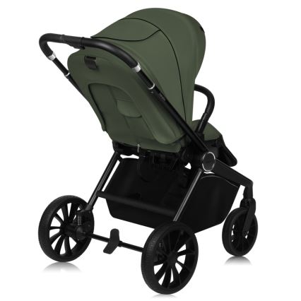 Lionelo - Kombiniran otroški voziček 3 v 1 MIKA PLUS Green Olive