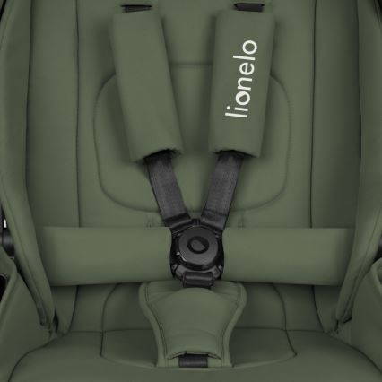 Lionelo - kombiniran otroški voziček 3 v 1 MIKA PLUS, olivno zelen