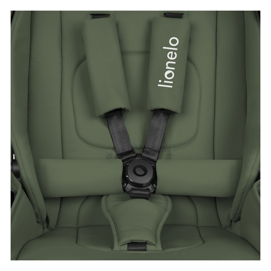 Lionelo - kombiniran otroški voziček 3 v 1 MIKA PLUS, olivno zelen