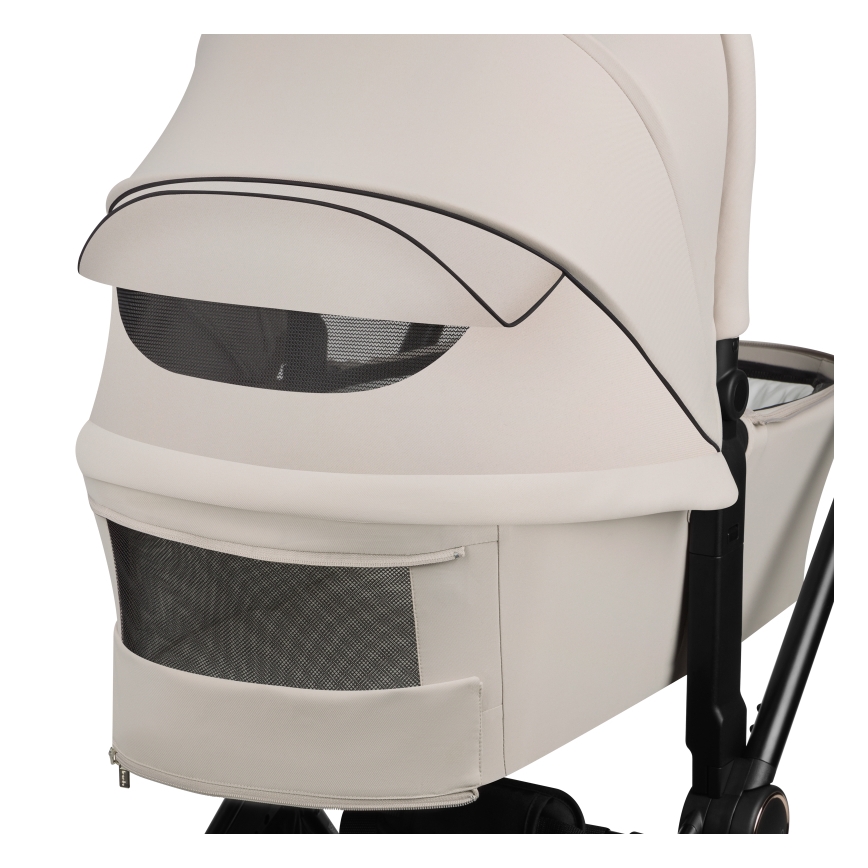 Lionelo - Kombiniran otroški voziček 3 v 1 MIKA PLUS peščena (bež)