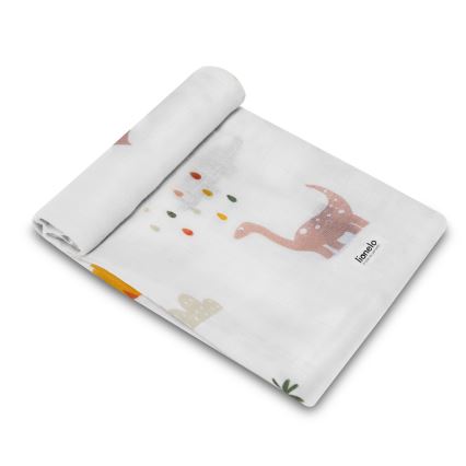 Lionelo - Komplet 3 bambusovih plenic 70x70 cm Dino