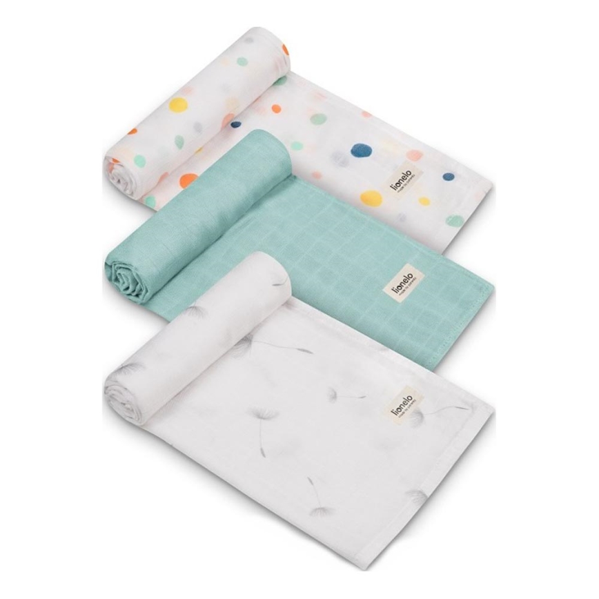Lionelo - Komplet 3x bambusovih plenic BAMBOO SET 70x70 cm Dot