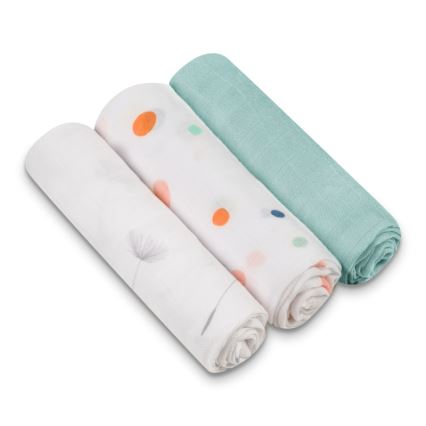 Lionelo - Komplet 3x bambusovih plenic BAMBOO SET 70x70 cm Dot