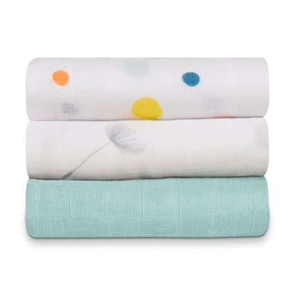 Lionelo - Komplet 3x bambusovih plenic BAMBOO SET 70x70 cm Dot