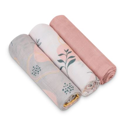 Lionelo - KOMPLET 3x bambusovih plenic BAMBOO SET 70x70 cm List