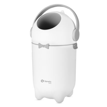 Lionelo - Koš za plenice PUREBIN 10 l, bela