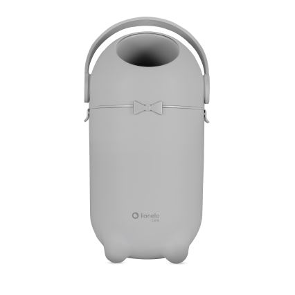 Lionelo - Koš za plenice PUREBIN, 10 l, siv
