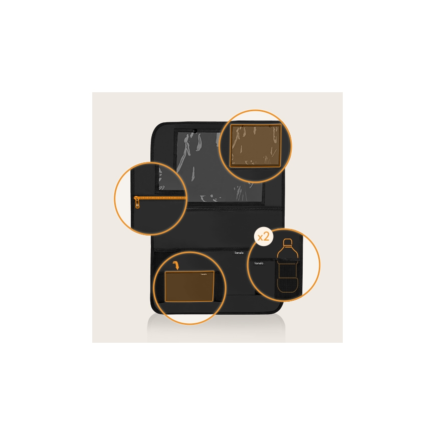 Lionelo - organizator za avto SEAT ORGANIZER črne barve