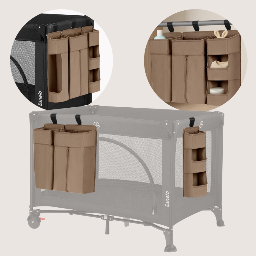 Lionelo - Organizator za posteljico 3 v 1 SIDEPOCKET Bež