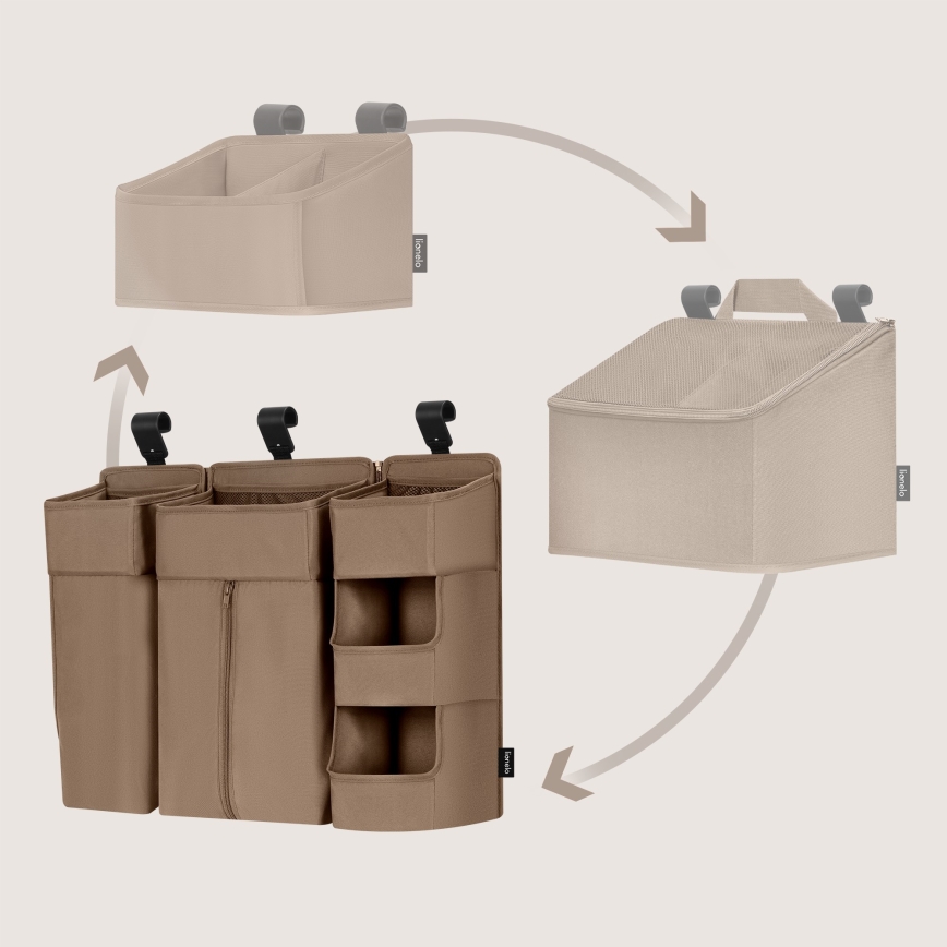 Lionelo - Organizator za posteljico 3 v 1 SIDEPOCKET Bež