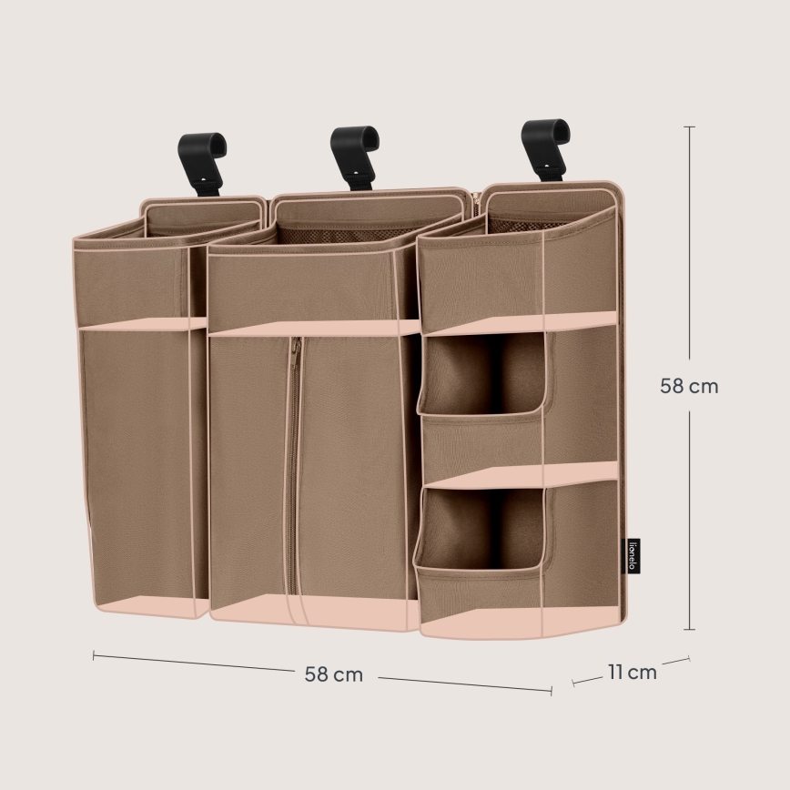Lionelo - Organizator za posteljico 3 v 1 SIDEPOCKET Bež