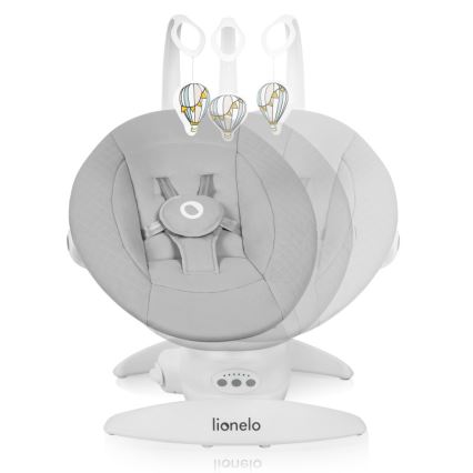 Lionelo - Otroška gugalnica z melodijo IRIS Grey Concrete