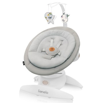 Lionelo - Otroška gugalnica z melodijo MELL Beige Sand 4xAA + daljinski upravljalnik
