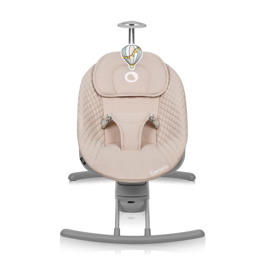 Lionelo - Otroška gugalnica z melodijo RIO 4xC bež latte + daljinski upravljalnik