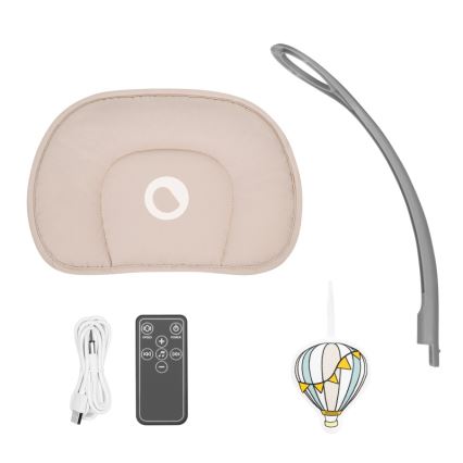 Lionelo - Otroška gugalnica z melodijo RIO 4xC bež latte + daljinski upravljalnik