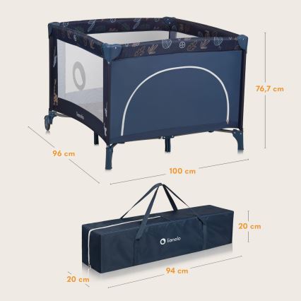 Lionelo - Otroška igralna ograja BONNIE Blue Navy