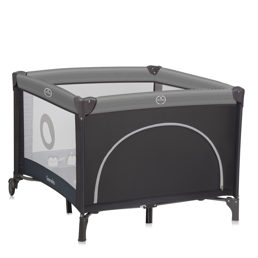 Lionelo - Otroška igralna ograja BONNIE Grey Scandi